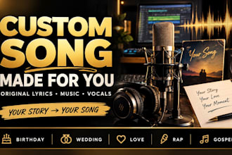 create a custom song with original lyrics and music for any occassion