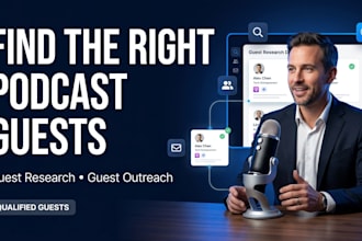 find podcast guests, guest research and outreach for your podcast