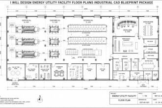 design energy utility facility floor plans industrial cad blueprint package