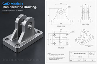 create solidworks cad models and engineering drawing