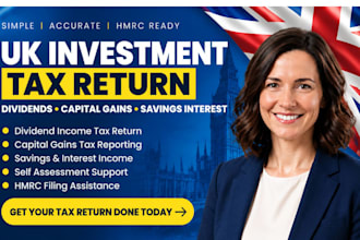 file your UK dividend capital gains and savings interest self assessment return