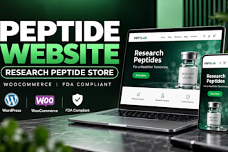 peptide website research peptide store woocommerce kadence wordpress