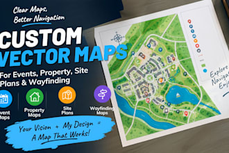 create custom vector maps for events, property, site plans and wayfinding