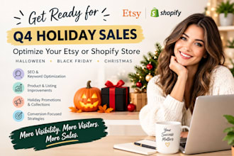 setup etsy shop shopify halloween black friday christmas store