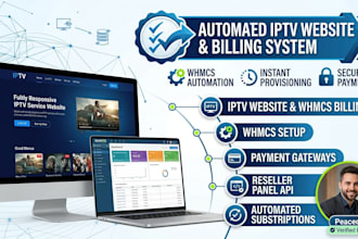 build an iptv website with whmcs automated billing system