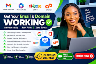 fix dns mx domain transfer google workspace g suite office 365 zoho gmail cpanel