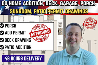 do home addition, deck, garage, porch, sunroom, patio permit drawings