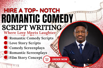 write romantic comedy scripts, screenplays, film scripts and romance stories