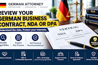 review your german business contract, nda or dpa