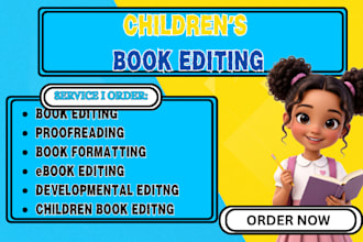 proofread and edit children story book kids story book children book editor