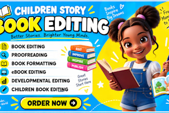 proofread and edit children story book kids story book children book editor