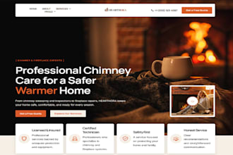 design wix chimney sweep website cleaning repair inspection restoration website