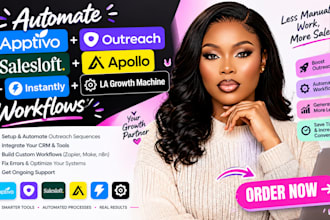 automate apptivo outreach salesloft apollo instantly la growth machine workflows