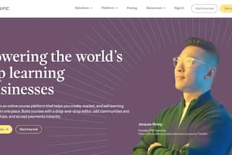 design wix online course website course creator elearning education wix website
