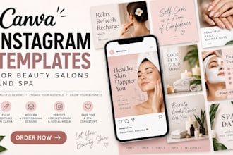 canva instagram templates for beauty salons and spa