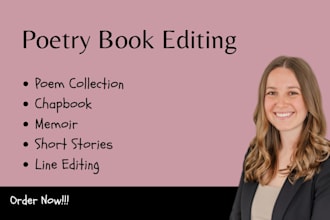 line edit, critique, format your poetry collection, chapbook or short stories