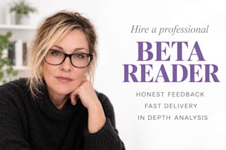 beta read and provide honest feedback on your book