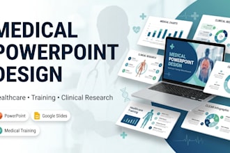 design healthcare education slide and medical training powerpoint presentations