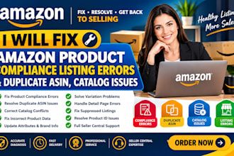 fix amazon product compliance listing errors duplicate asin catalog issues