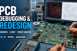 debug and redesign pcb circuits, schematics and embedded hardware