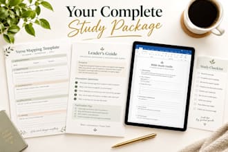 write bible verse mapping templates for small group study leaders