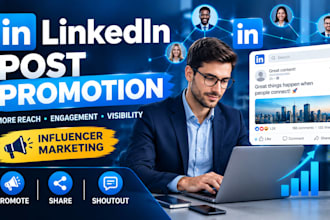 promote linkedin post with influencer marketing, shoutout and boost engagement