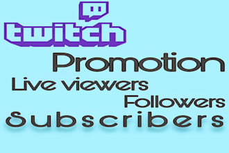 promote twitch channel organically for affiliate, partner and live viewers