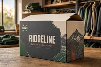 design creative box, pouch and label packaging design