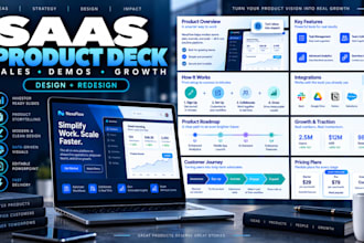 design and redesign saas product decks for sales, demos and growth