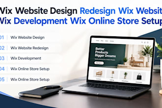 wix website design redesign wix website wix development wix online store setup
