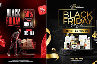 design black friday flyer, cyber monday flyer and christmas flyer
