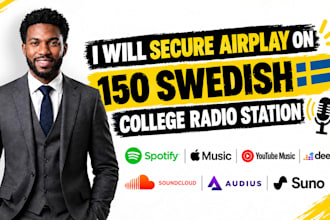 secure airplay on 150 swedish college radio station