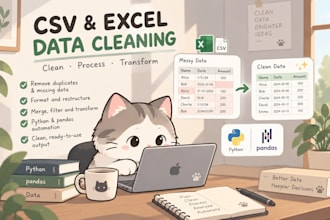 clean and process your CSV or excel data with python