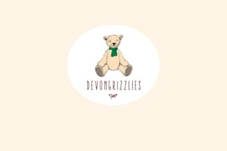 design artisan unique teddy bears handmade logo
