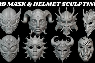 create anime mask 3d helmet cosplay mask 3d armor halloween mask for 3d printing