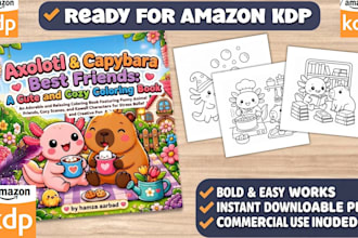create a cozy, bold and easy coloring book for amazon KDP