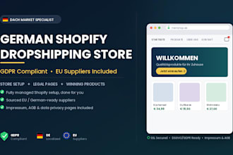 build a german shopify dropshipping store with gdpr compliance