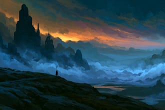 do fantasy concept landscape illustration