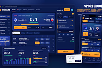 build sportsbet app, sports website or bet app with admin panel for IOS, android