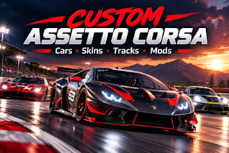 design custom car livery wrap for iracing, le mans ultimate and assetto corsa