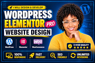 design redesign wordpress website development, elementor pro wordpress developer