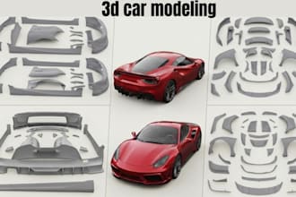 do custom 3d car model ,printable rc model ,wide body   kit model