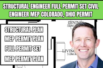 structural engineer full permit set civil engineer mep colorado, ohio permit