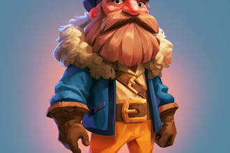 draw professional 2d game character artwork