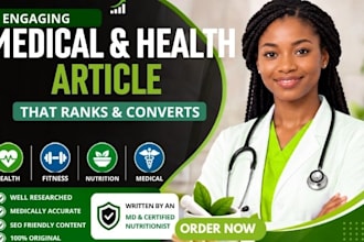 write medical content, yoga content, medical article,  healthcare SEO blog posts