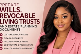prepare wills, revocable living trusts and estate planning documents