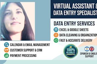 be your spanish virtual assistant and data entry specialist