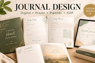 do journal design, digital journal, prayer journal, planner design, kdp journal