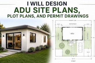 design adu site plans, plot plans, and permit drawings