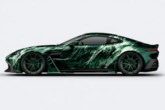 do clean and professional car wrap, vehicle wrap design